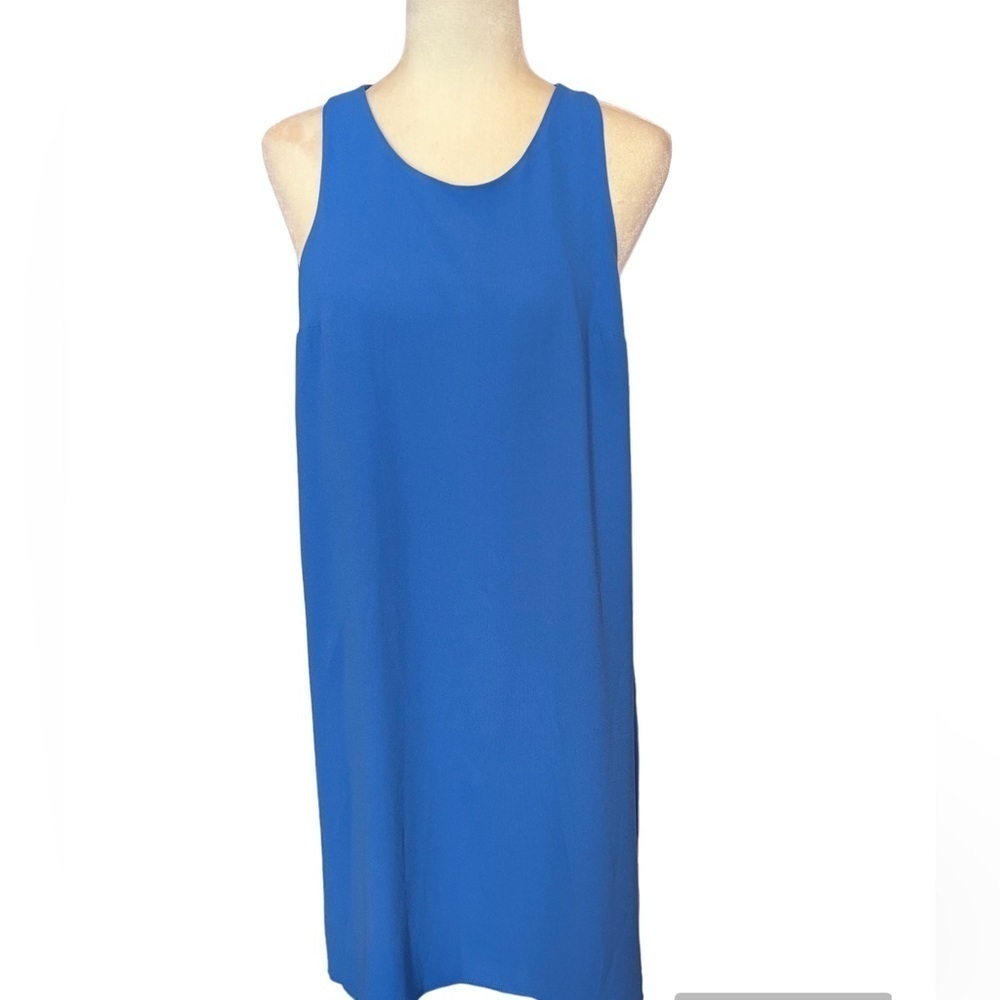 NWT Gap Swing Tank Dress Blue Key Hole Back M